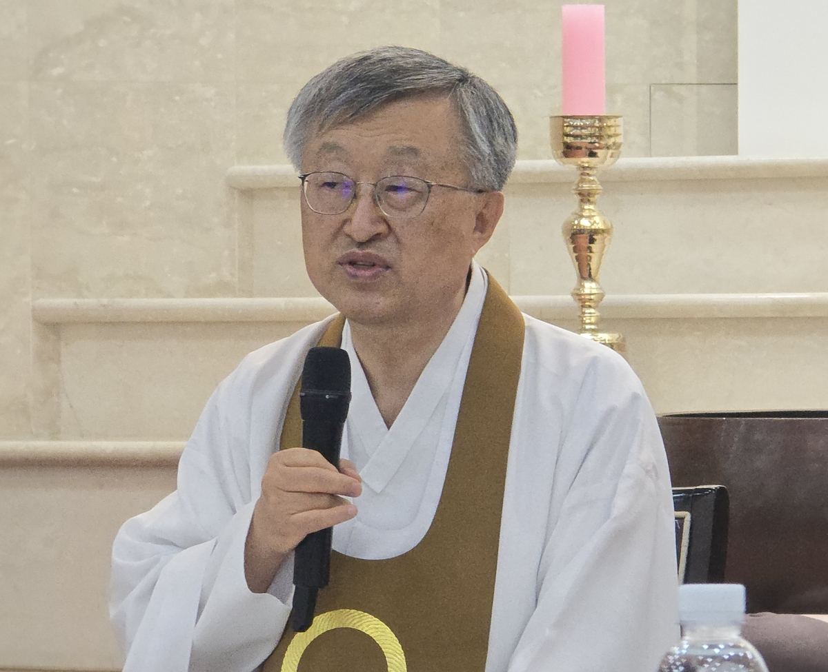 간담회 하는 나상호 원불교 교정원장