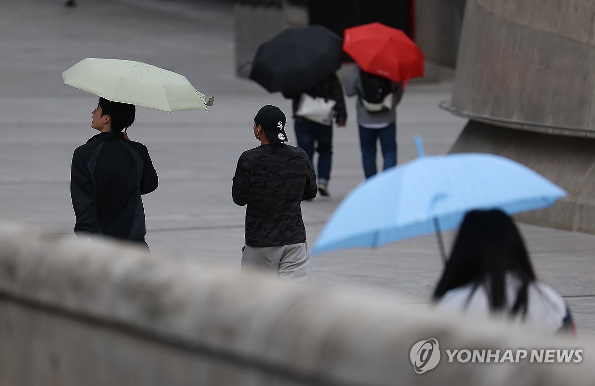 서울에 내리는 비