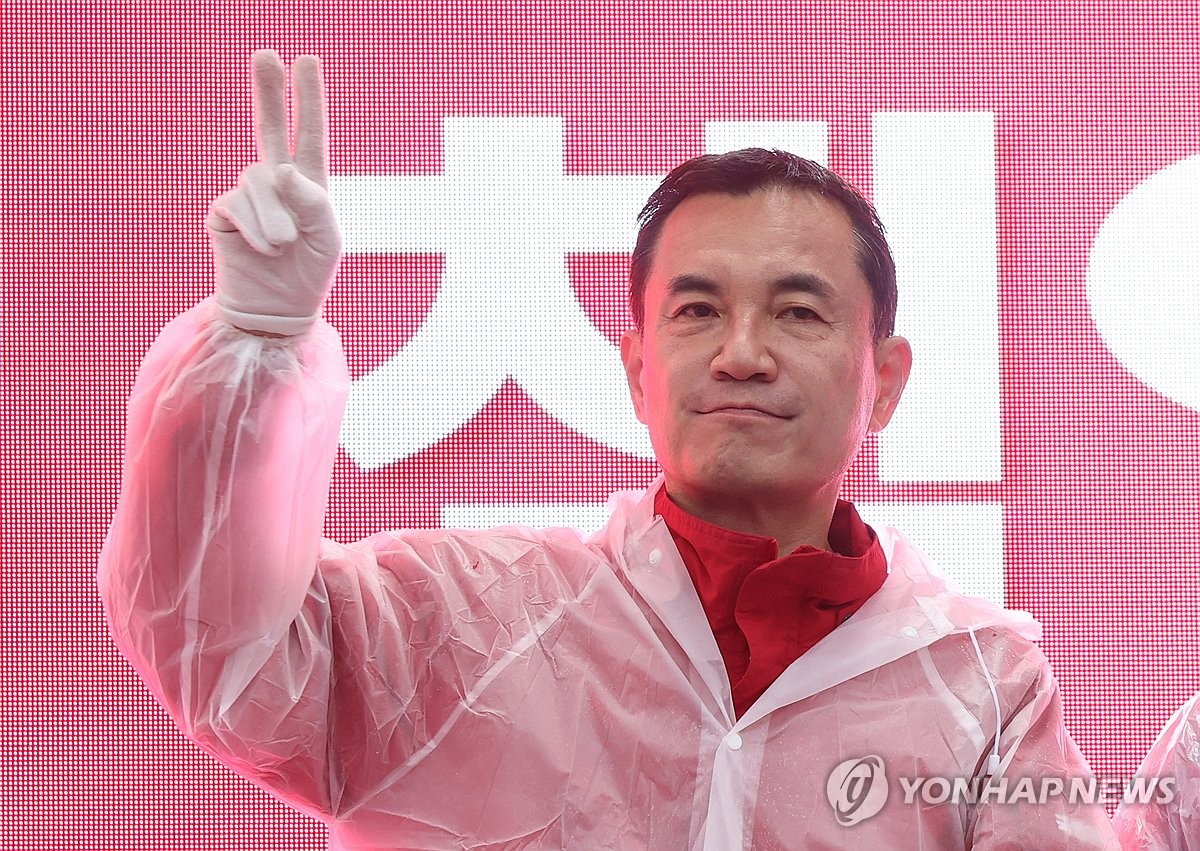 공식 선거운동 나선 김진태 강원도지사 후보